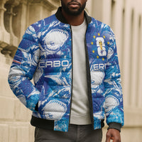 Cabo Verde WC2026 Prematch Guernsey Inspired Custom Bomber Puffer Jacket Tubaroes Azuis Making History