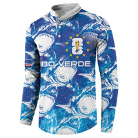 Cabo Verde WC2026 Prematch Guernsey Inspired Custom Button Sweatshirt Tubaroes Azuis Making History