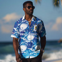 Cabo Verde WC2026 Prematch Guernsey Inspired Custom Hawaiian Shirt Tubaroes Azuis Making History