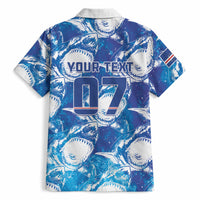 Cabo Verde WC2026 Prematch Guernsey Inspired Custom Hawaiian Shirt Tubaroes Azuis Making History