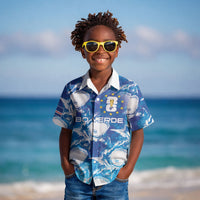 Cabo Verde WC2026 Prematch Guernsey Inspired Custom Kid Hawaiian Shirt Tubaroes Azuis Making History