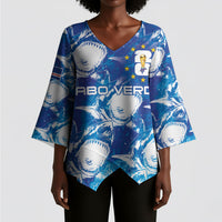 Cabo Verde WC2026 Prematch Guernsey Inspired Custom Kimono Sleeve Blouse Tubaroes Azuis Making History