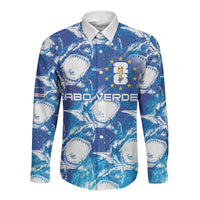Cabo Verde WC2026 Prematch Guernsey Inspired Custom Long Sleeve Button Shirt Tubaroes Azuis Making History