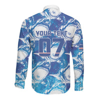 Cabo Verde WC2026 Prematch Guernsey Inspired Custom Long Sleeve Button Shirt Tubaroes Azuis Making History