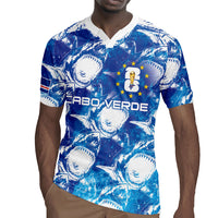 Cabo Verde WC2026 Prematch Guernsey Inspired Custom Rugby Jersey Tubaroes Azuis Making History