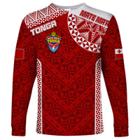 Personalised Tonga Rugby Long Sleeve Shirt Mate Ma'a Tonga Champions - Wonder Print Shop