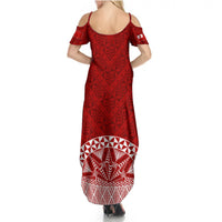 Personalised Tonga Rugby Summer Maxi Dress Mate Ma'a Tonga Champions - Wonder Print Shop
