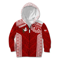 Personalised Tonga Rugby Kid Hoodie Ikale Tahi Champions World Cup 2023 - Wonder Print Shop