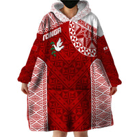 Personalised Tonga Rugby Wearable Blanket Hoodie Ikale Tahi Champions World Cup 2023 - Wonder Print Shop