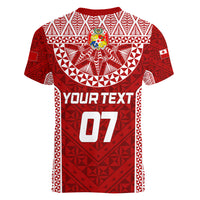 Personalised Tonga Rugby Women V Neck T Shirt Ikale Tahi Champions World Cup 2023 - Wonder Print Shop