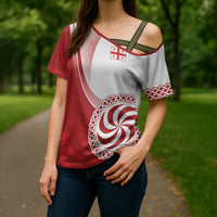 Georgia Rugby Custom Borjgalosnebi Cross Shoulder Shirt Champions Lelos