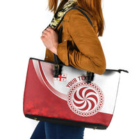 Georgia Rugby Custom Borjgalosnebi Leather Tote Bag Champions Lelos