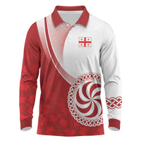 Georgia Rugby Custom Borjgalosnebi Long Sleeve Polo Shirt Champions Lelos