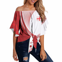 Georgia Rugby Custom Borjgalosnebi Off Shoulder Wrap Waist Top Champions Lelos
