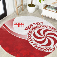 Georgia Rugby Custom Borjgalosnebi Round Carpet Champions Lelos