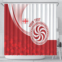 Georgia Rugby Custom Borjgalosnebi Shower Curtain Champions Lelos