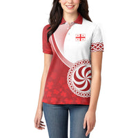 Georgia Rugby Custom Borjgalosnebi Women Polo Shirt Champions Lelos