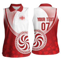 Georgia Rugby Custom Borjgalosnebi Women Sleeveless Polo Shirt Champions Lelos