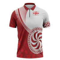 Georgia Rugby Custom Borjgalosnebi Zipper Polo Shirt Champions Lelos