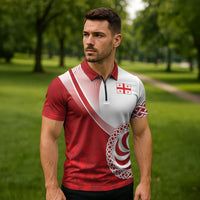 Georgia Rugby Custom Borjgalosnebi Zipper Polo Shirt Champions Lelos