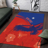 Chile Rugby Custom Los Condores Area Rug Copihue Motifs