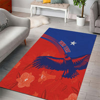 Chile Rugby Custom Los Condores Area Rug Copihue Motifs