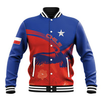 Chile Rugby Custom Los Condores Baseball Jacket Copihue Motifs
