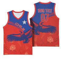 Chile Rugby Custom Los Condores Basketball Jersey Copihue Motifs