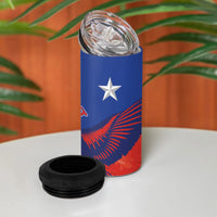 Chile Rugby Custom Los Condores 4 in 1 Can Cooler Tumbler Copihue Motifs