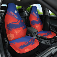 Chile Rugby Custom Los Condores Car Seat Cover Copihue Motifs
