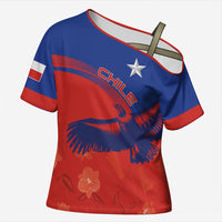 Chile Rugby Custom Los Condores Cross Shoulder Shirt Copihue Motifs