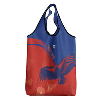 Chile Rugby Custom Los Condores Grocery Bag Copihue Motifs