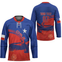 Chile Rugby Custom Los Condores Hockey Jersey Copihue Motifs