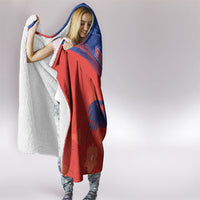 Chile Rugby Custom Los Condores Hooded Blanket Copihue Motifs
