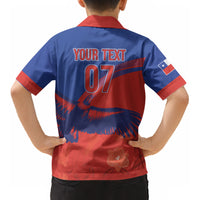 Chile Rugby Custom Los Condores Kid Hawaiian Shirt Copihue Motifs