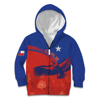 Chile Rugby Custom Los Condores Kid Hoodie Copihue Motifs