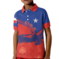 Chile Rugby Custom Los Condores Kid Polo Shirt Copihue Motifs