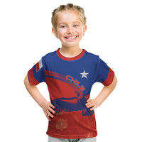 Chile Rugby Custom Los Condores Kid T Shirt Copihue Motifs