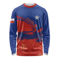Chile Rugby Custom Los Condores Long Sleeve Shirt Copihue Motifs