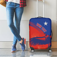 Chile Rugby Custom Los Condores Luggage Cover Copihue Motifs