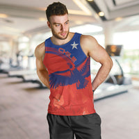 Chile Rugby Custom Los Condores Men Tank Top Copihue Motifs