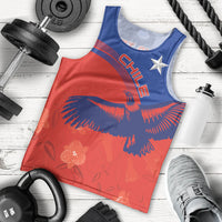 Chile Rugby Custom Los Condores Men Tank Top Copihue Motifs