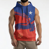 Chile Rugby Custom Los Condores Sleeveless Hoodie Copihue Motifs