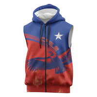 Chile Rugby Custom Los Condores Sleeveless Zip Hoodie Copihue Motifs