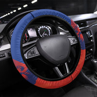 Chile Rugby Los Condores Steering Wheel Cover Copihue Motifs