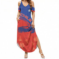 Chile Rugby Custom Los Condores Summer Maxi Dress Copihue Motifs