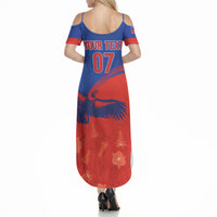 Chile Rugby Custom Los Condores Summer Maxi Dress Copihue Motifs