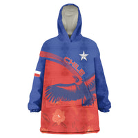 Chile Rugby Custom Los Condores Wearable Blanket Hoodie Copihue Motifs