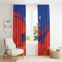 Chile Rugby Custom Los Condores Window Curtain Copihue Motifs