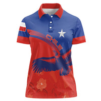 Chile Rugby Custom Los Condores Women Polo Shirt Copihue Motifs